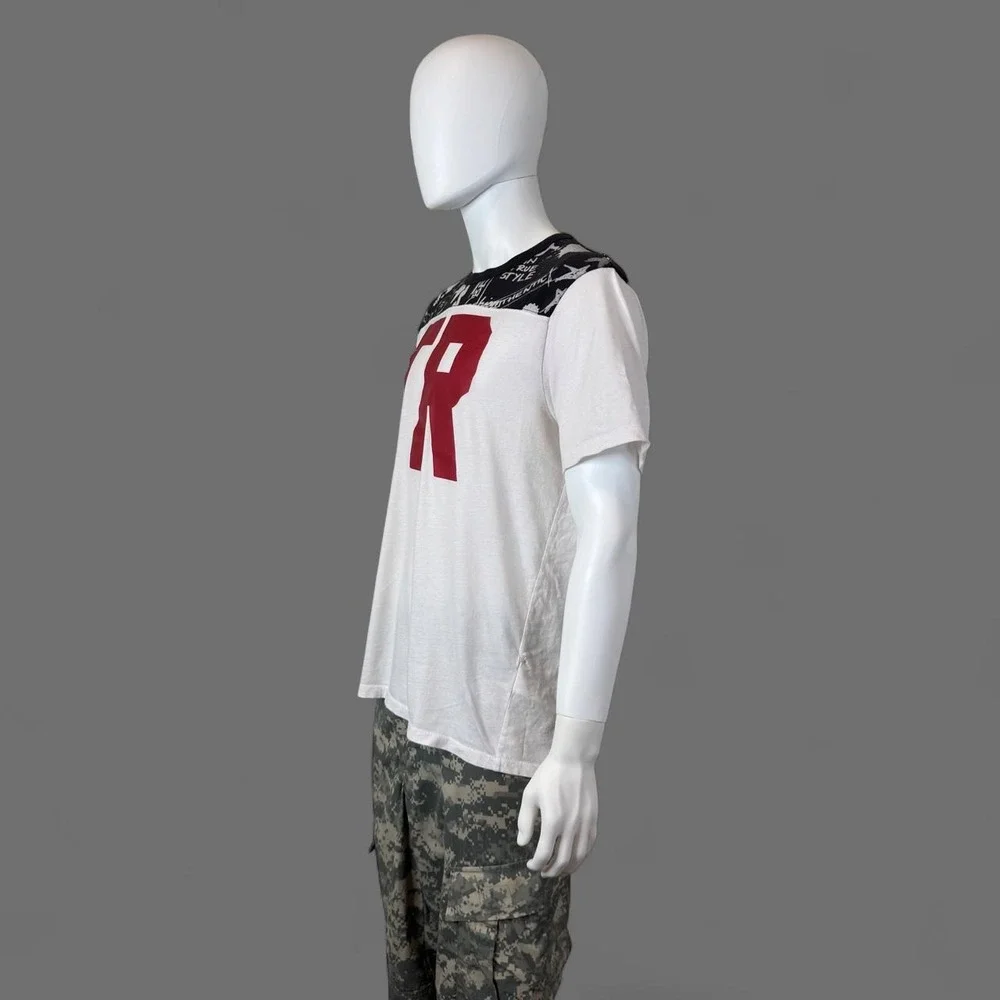 True Religion World Tour TR 02 Graphic T-Shirt Men's XL White Red Black